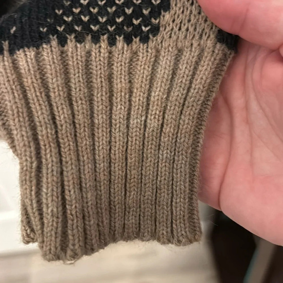 M. Mantogne Men’s (M) Black Tan 3D Knit Neutral Crewneck Sweater Vintage 80’s - Picture 5 of 5